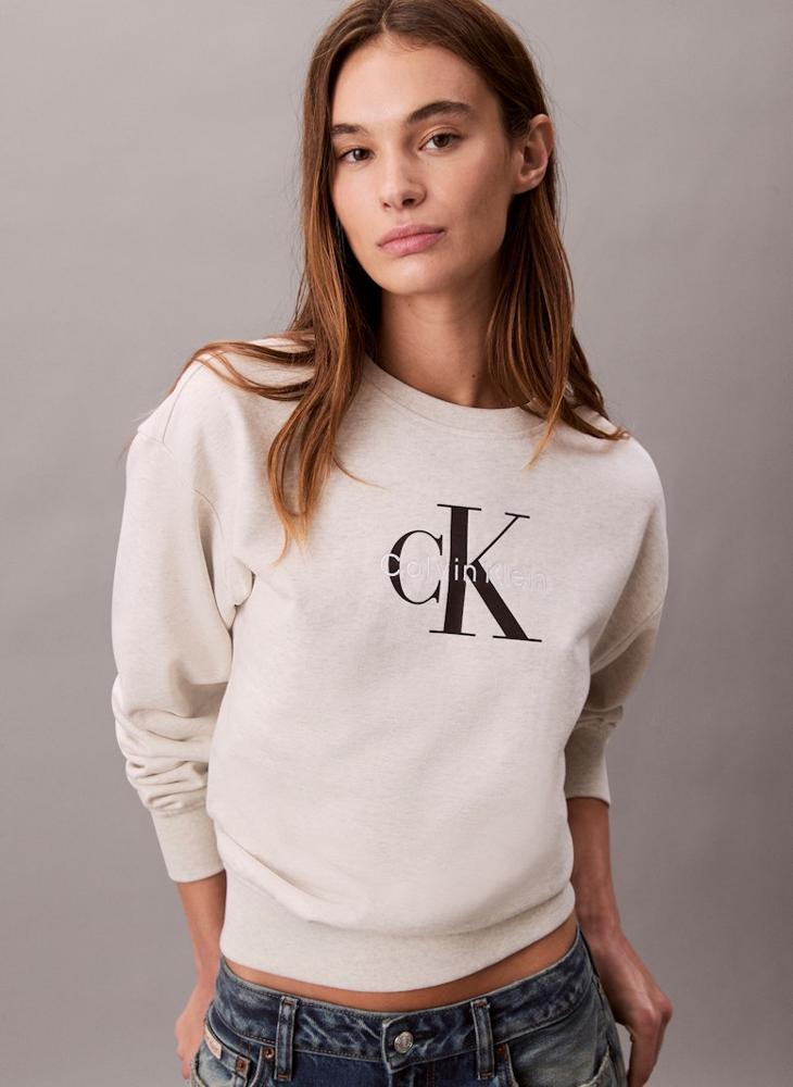 Calvin Klein Jeans Graphic Crew Neck Sweatshirt - Image 3