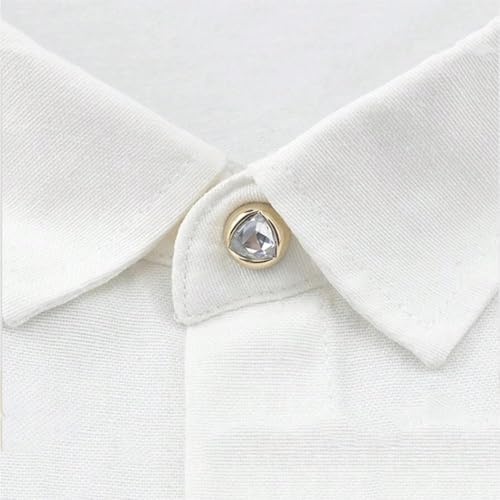SEMITO Women Shirt Brooch Styles Button Pins, cleavage cover up Button Pins for Women and Men Mini Safety Jean Brooch Pins Enamel Lapel for Shirt Jean Coat Dress Clothes Decoration, Blezzer fancy (Diamond (10pc)) - Image 5