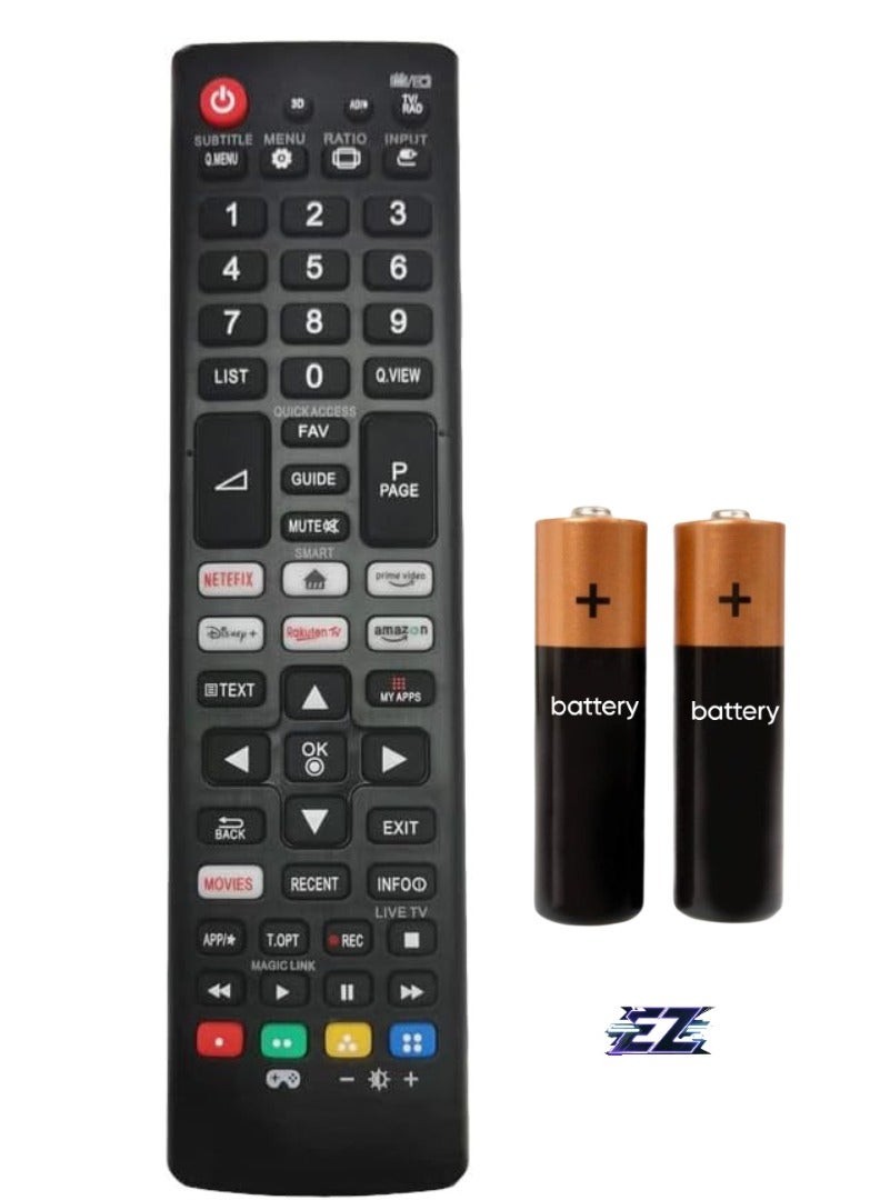 ELTRAZONE Replacement Remote Control for LG TV – Compatible with LG Smart TV Models 32LH590U, 32LH604V, 43LH630V, 49LH590V, 49UH603V, 49UH6109, 49UH610V, 49UH620V, 49UH661V, 50UH635V, 55UH6159 – Battery Included - Image 1
