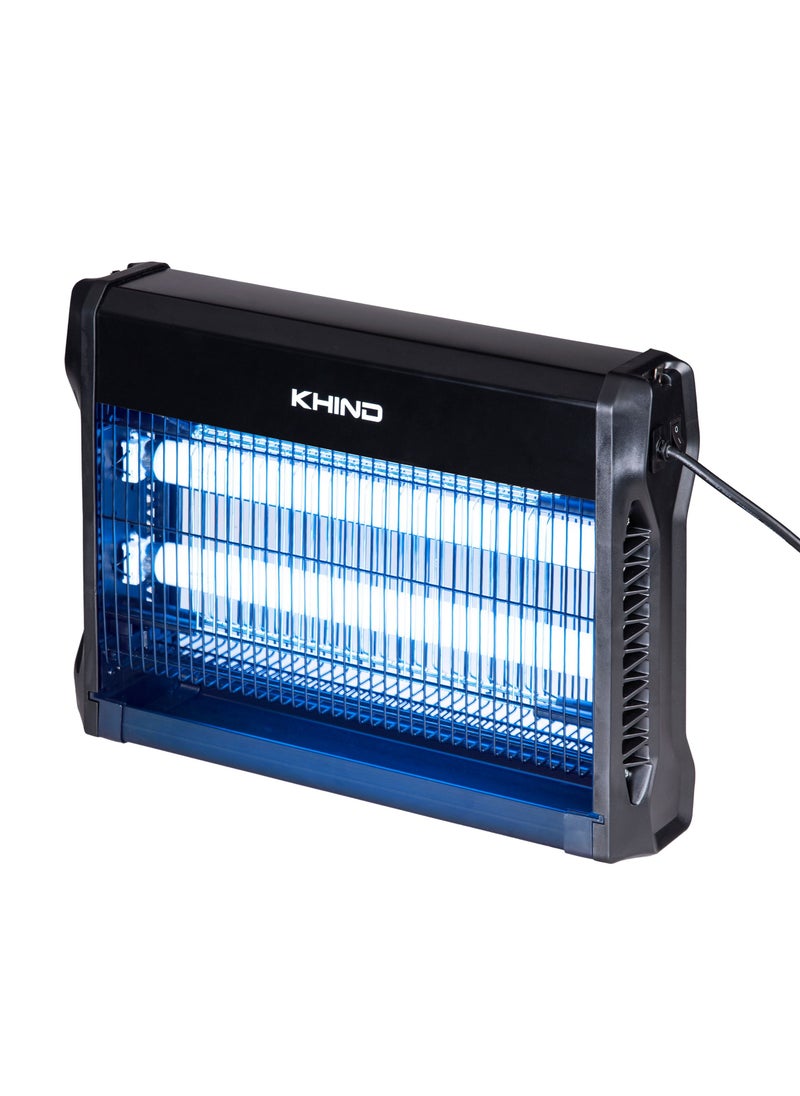 KHIND : KHIND Insect Killer/Zapper, 2x10W T8 Tube, Fire Retardant Plastic and Metal Body, No Radiation, Non Toxic, Chain for Hanging, 80sq.m Coverage, Black – IK7102  - Image 2