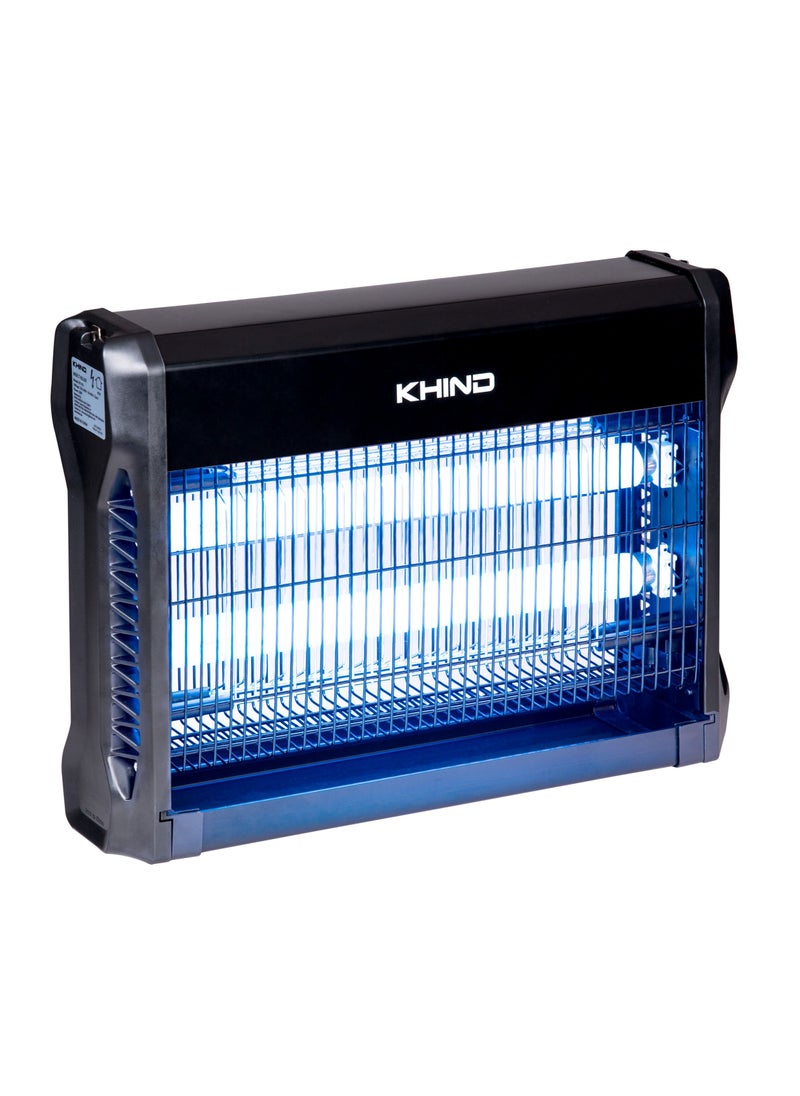 KHIND : KHIND Insect Killer/Zapper, 2x10W T8 Tube, Fire Retardant Plastic and Metal Body, No Radiation, Non Toxic, Chain for Hanging, 80sq.m Coverage, Black – IK7102  - Image 3