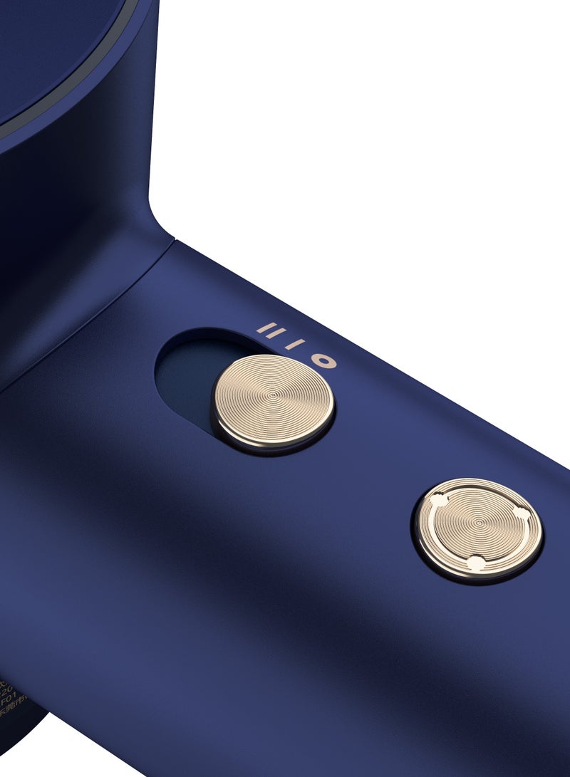 لايفن سويفت بريميوم مجفف الشعر الايوني الفاخر- أزرق ذهبي | الأول عالميًا في سرعة عالية، ٢٠٠ مليون أيونات، ١١٠,٠٠٠ دورة في الدقيقة، تجفيف سريع، منخفض الضوضاء، فوهتان مغناطيسيتان، وحقيبة سفر مقاومة للماء - Image 2