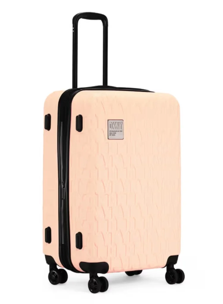 DKNY DNA Hardside Luggage on Wheels for Unisex | Ultra Lightweight ABS on with Spinner Wheels 4 Color Apricot