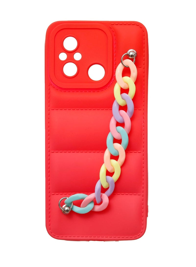 Plastic Back Cover With Series For Xiaomi Redmi 12C, Fuchsia - Image 1