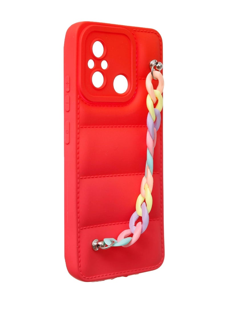 Plastic Back Cover With Series For Xiaomi Redmi 12C, Fuchsia - Image 4