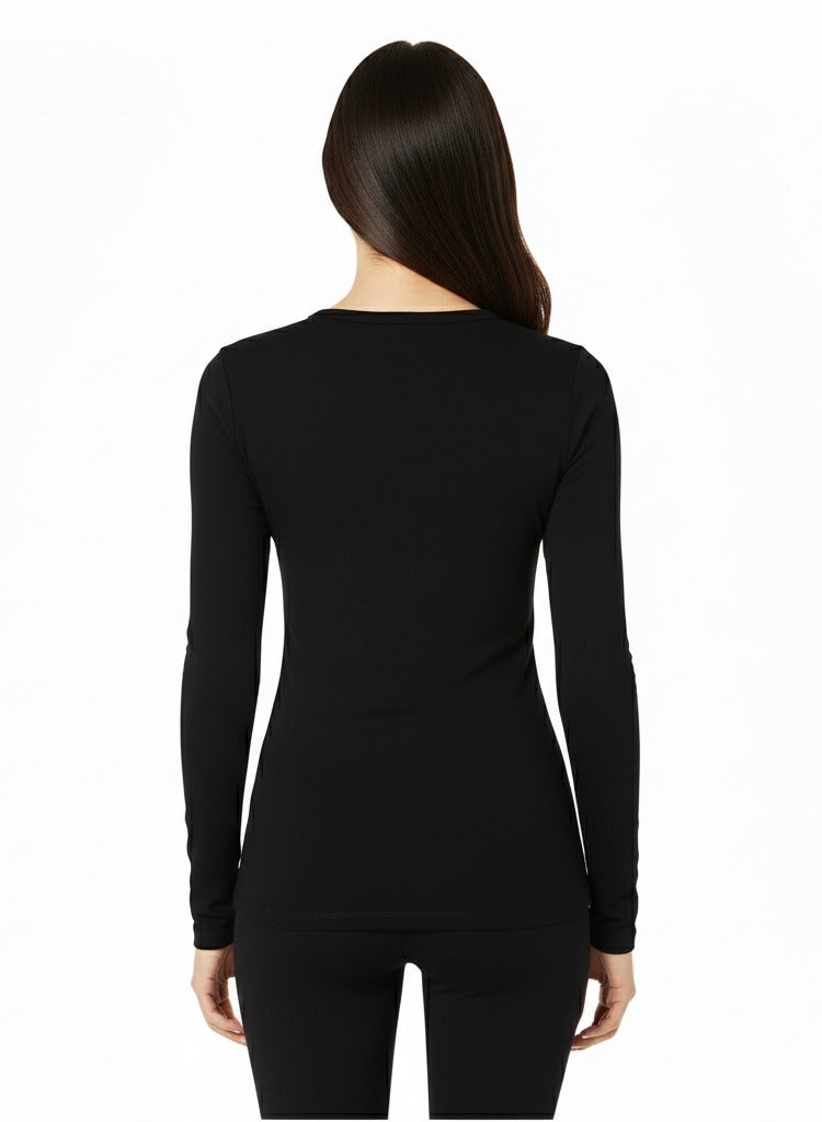 Comodo Women's Classic Long Sleeve Crewneck Top, Fitted Style, Casual Wear - Image 3