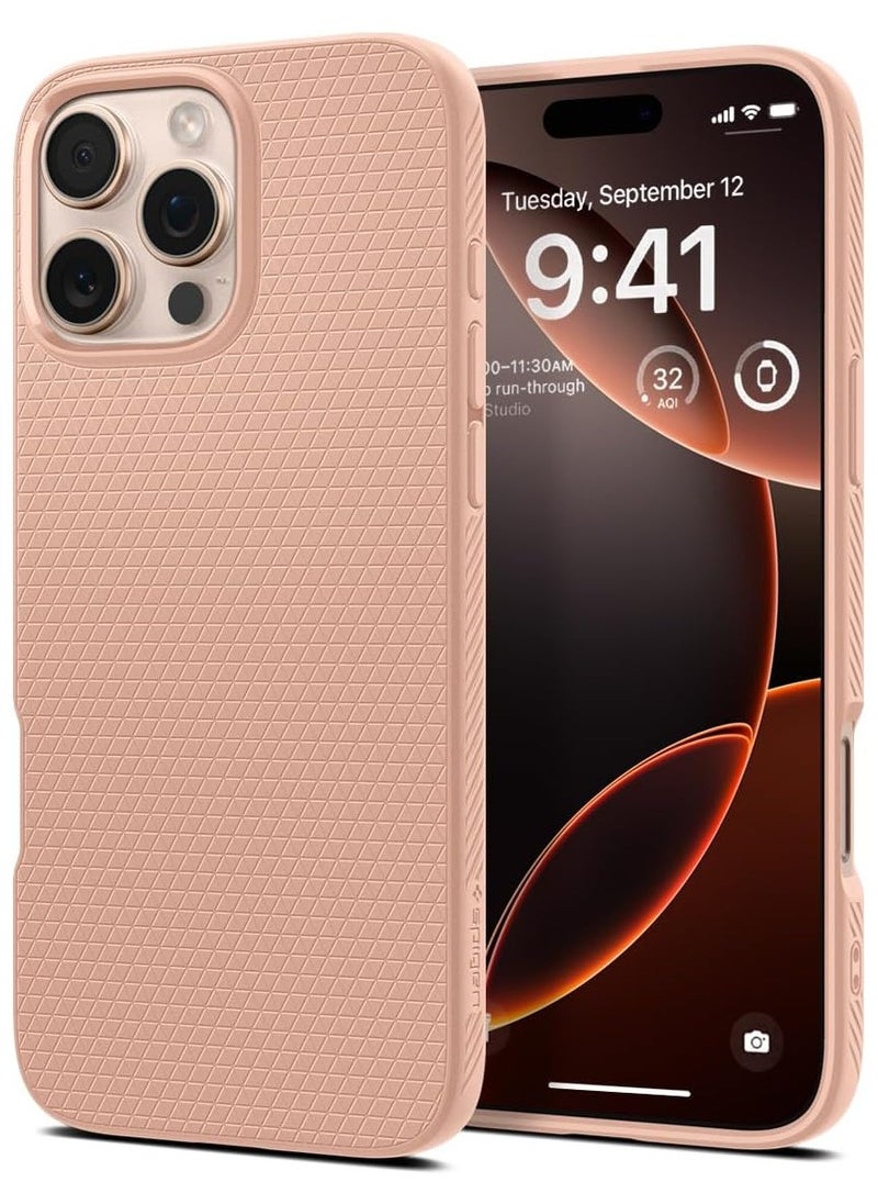 Spigen - غطاء حماية Liquid Air لهاتف iPhone 16 Pro Max (2024) - وردي تيتانيوم - Image 1