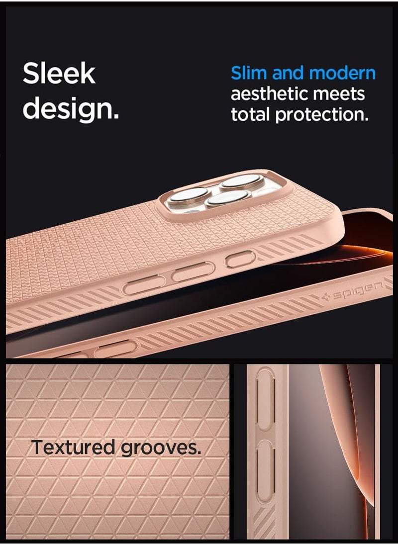 Spigen - غطاء حماية Liquid Air لهاتف iPhone 16 Pro Max (2024) - وردي تيتانيوم - Image 1