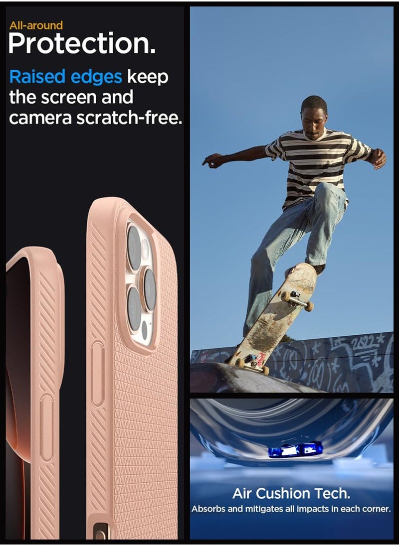Spigen - غطاء حماية Liquid Air لهاتف iPhone 16 Pro Max (2024) - وردي تيتانيوم - Image 1