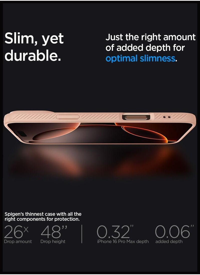 Spigen - غطاء حماية Liquid Air لهاتف iPhone 16 Pro Max (2024) - وردي تيتانيوم - Image 1