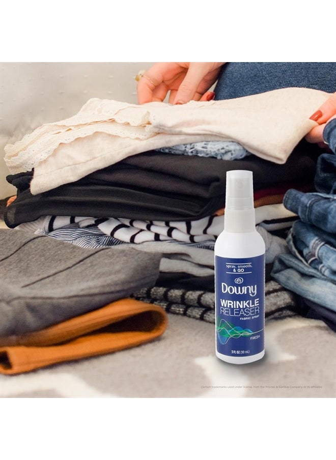 Downy Wrinkle Release Spray Plus, Travel Size Bottle for Cruise Accessories, Steamer for Clothes Accessory, Fabric Refresher and Ironing Aid, Light Fresh Scent, 3 Fluid Ounce (Pack of 12)  - Image 2