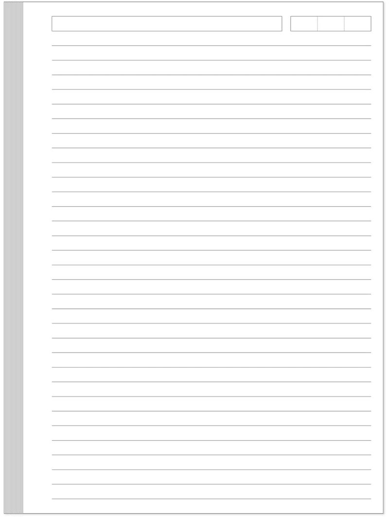 Yaridar Unpunched Lined Refill Paper - A5 Loose Leaf Paper for Ring Binder/Discbound Notebook Planner Inserts, 100 Sheets/200 Pages,100gsm Ruled White Pages, 5.8" x 8.25â€ - Image 1