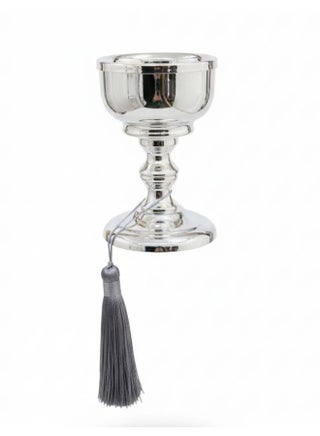 AKDC Luxury Silver Ramadan Kareem Incense Burner - 17cm with Decorative Tassel