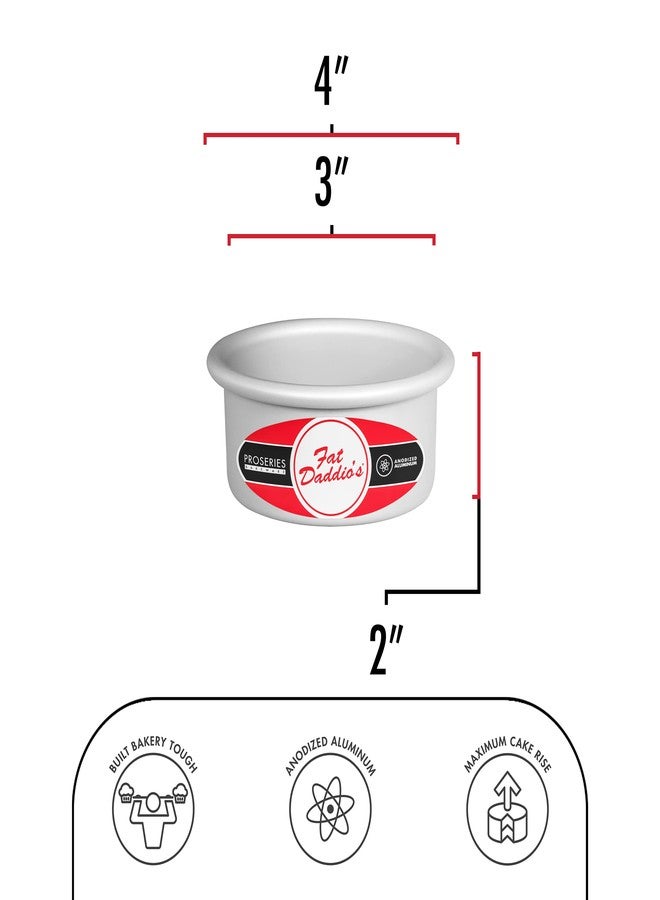 Fat Daddio's PCC-32SET Anodized Aluminum Round Cheesecake Pan with Removable Bottom, 3 x 2 inch, Set of 2 - Image 3