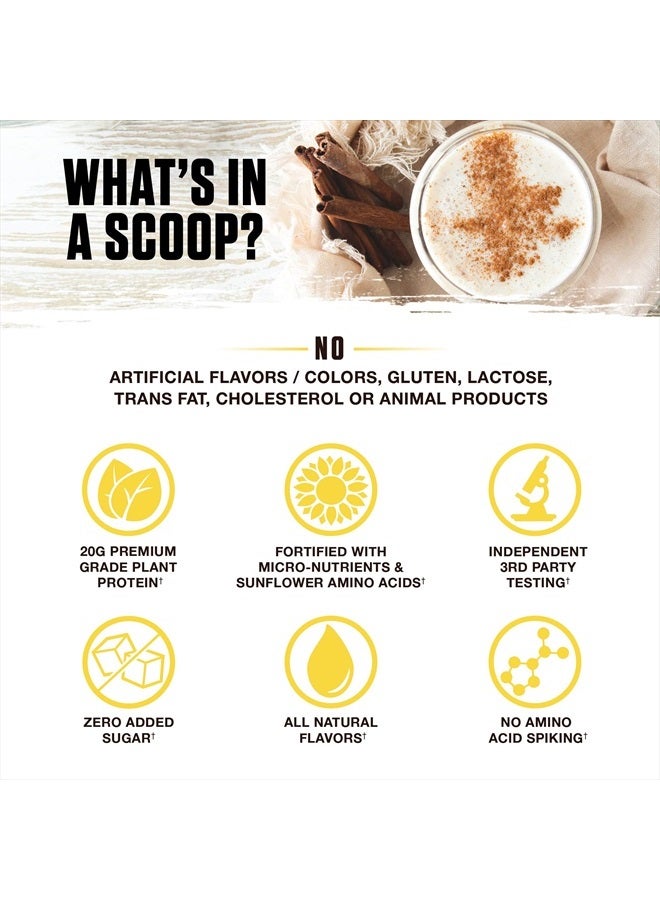 Ambrosia Planta - Premium Organic Plant-Based Protein | Vegan & Keto Friendly | Gourmet Flavors with No Bloating or Stomach Upset | Gluten & Soy Free | No Added Sugar | 14 Servings | (Cinnamon Roll) - Image 4