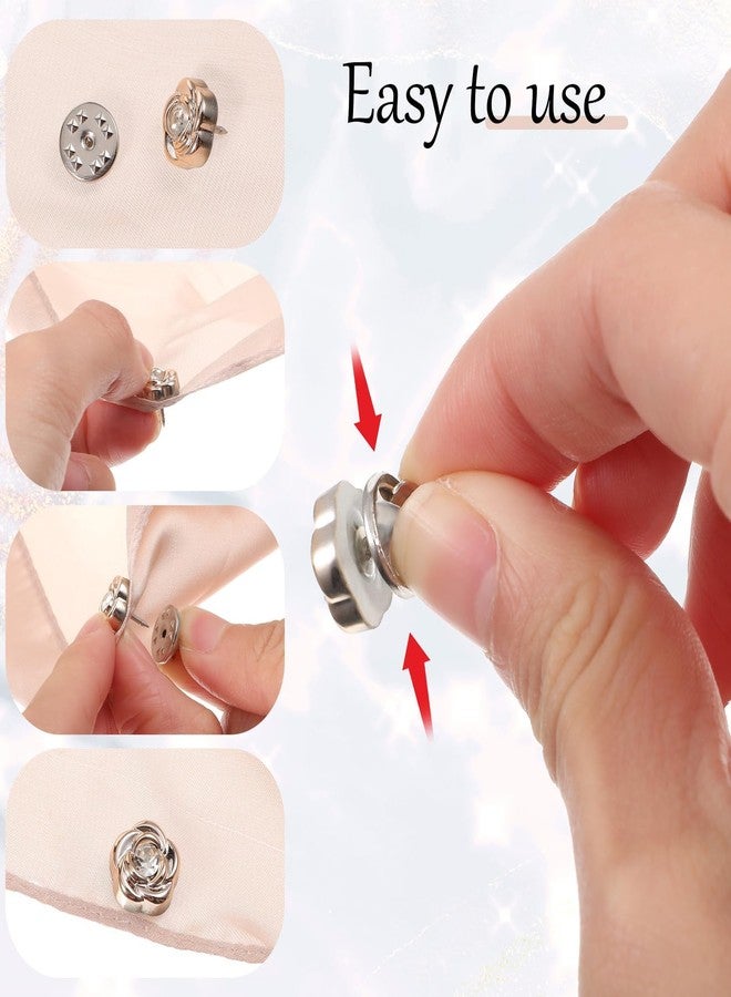 TARINI Brooch Pin for Women, Women Shirt Buttons, Safety Pins for Clothes, 34Pcs Pearl Brooch Pins - Women Invisible Safety Pins, No-Sew Waist Tightener Shirt Clips, Decorative Pearl Pins for Preventing Exposure Dress Pants Decor - Image 3
