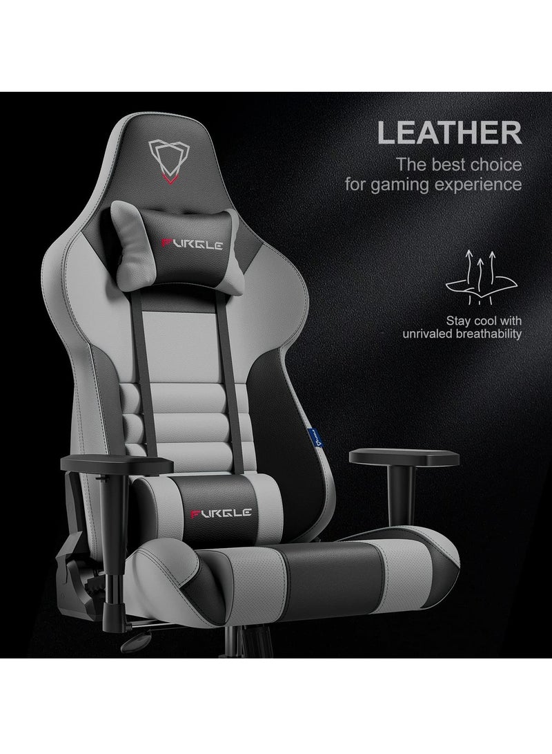 Furgle Gaming Chair – 4D Adjustable PU Leather Ergonomic Racing Chair with Tilt Backrest, Swivel Base & Head Support – Heavy Duty Gamer Seat for PC & Console - Image 3