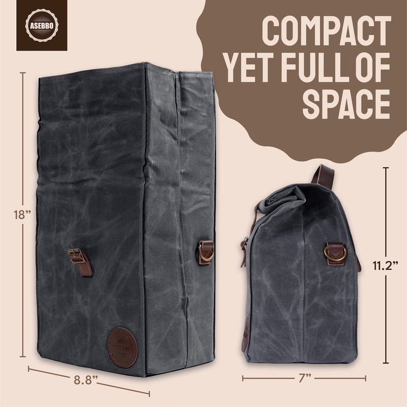ASEBBO Insulated Lunch Bag for Women & Men (Grey) - Image 5