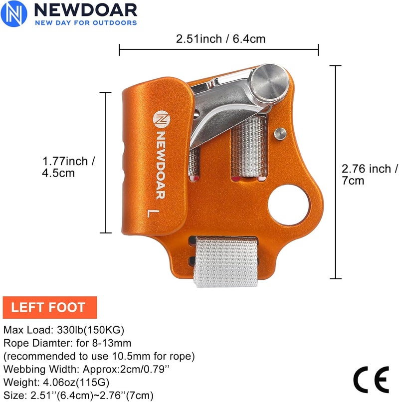 Newdoar جهاز تسلق القدم لرفع الصخور معدات تسلق الجبال - Image 2