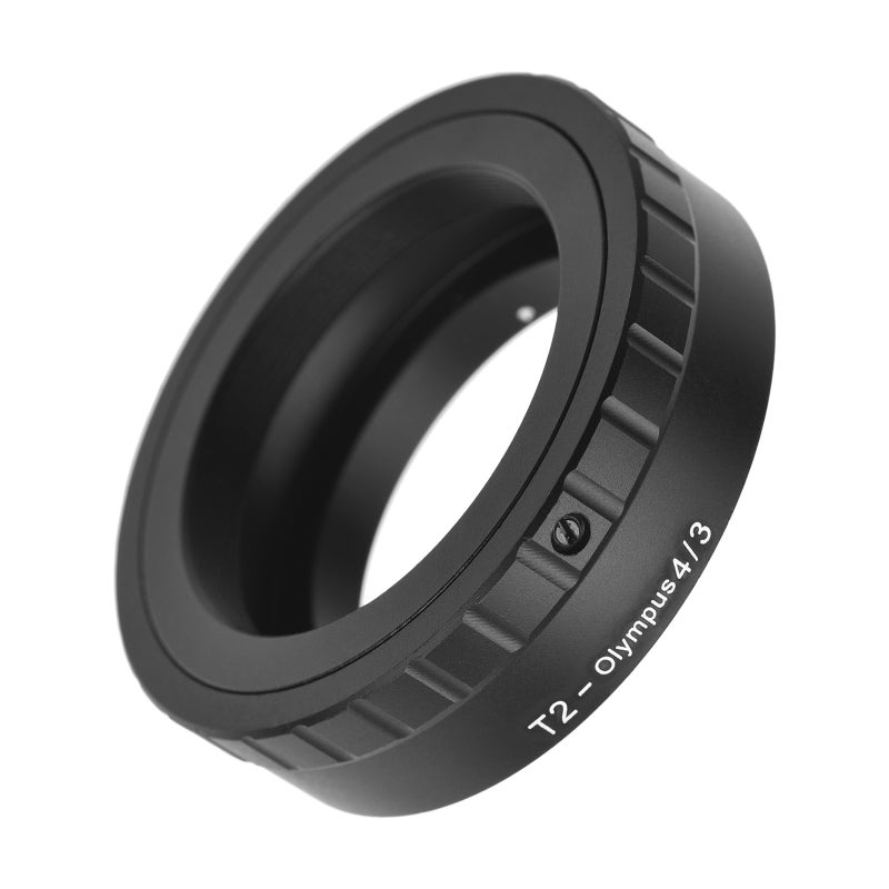 حلقة محول تركيز عدسة معدنية T/T2 - محول عدسة يستخدم كبديل لكاميرات Olympus E-1/E-3/E-10/E-20/E-30/E-300/E-330/E-400/E-410/E-420/E-450/E-500/E-510/E-520/E-600/E-620/E-100 RS ذات تركيز مايكرو 4/3 - Image 1