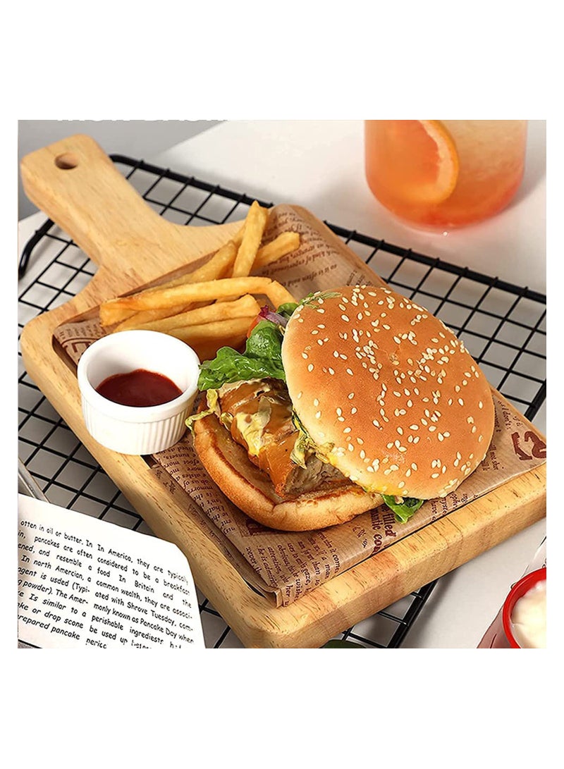 100 Sheets Bread Sandwich Burger Fries Food Grade Oil Proof Paper Grease Paper Greaseproof Wrappers Wrapping Baking Tools Gift Wrapping Tissue 18x18cm - Image 3