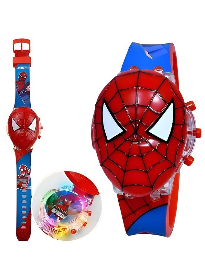 aeen Spider-Man Melody Light Watch for Kids | Cartoon Wristwatch with LED Light & Music | Trendy Plastic Watch for School, Parties & Gifting - Image 1