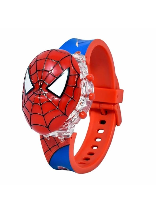 aeen Spider-Man Melody Light Watch for Kids | Cartoon Wristwatch with LED Light & Music | Trendy Plastic Watch for School, Parties & Gifting - Image 3