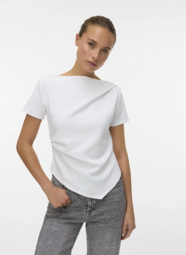 فيرو مودا Casual Crew Neck Crop Top