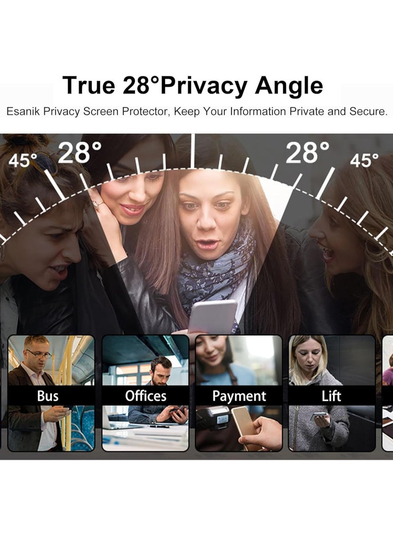 general [2 Pack] Privacy Screen Protector Compatible with Motorola Moto G85 5G with [2 Pack] Rear Camera Lens Protector, Anti-Spy Tempered Glass Film, Anti-Scratch, Bubble-Free - Image 3