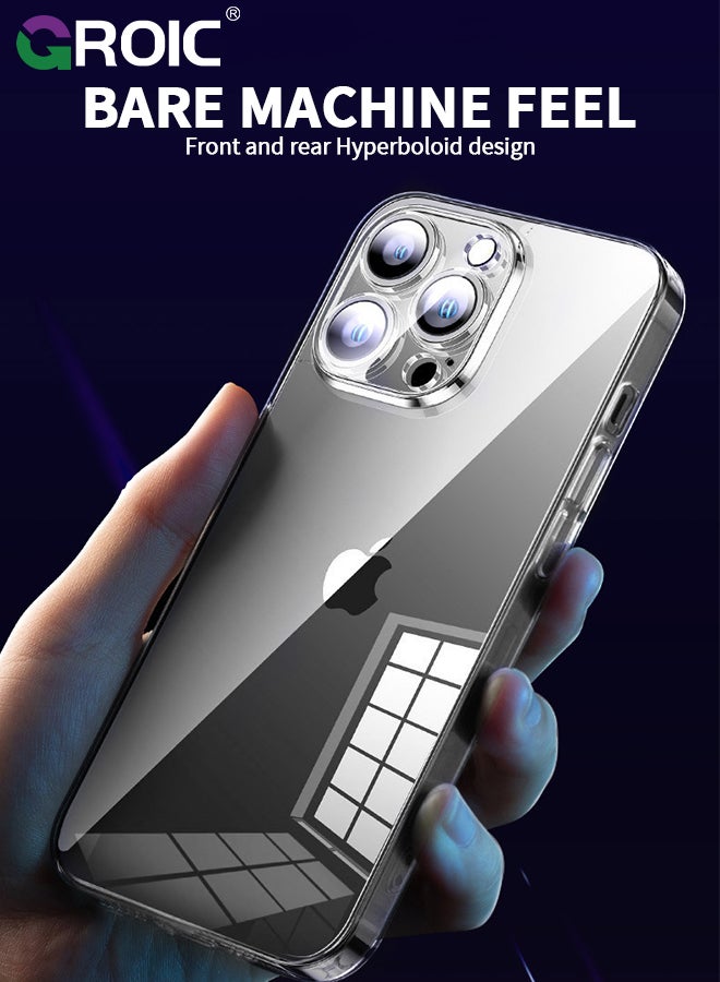 GROIC Compatible with iPhone 15 Pro Case, Anti-Fingerprint Technology Easy to Hold Feels Velvety Soft Prevents Oily Smudges Tempering Glass Phone Cover for Women Men - Image 5