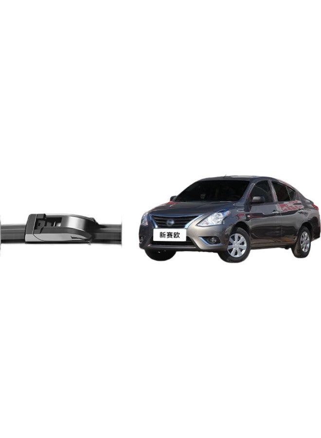 YITU Nissan Sunny Dedicated Frameless Wiper Blades, New Sunny [2007 Model-Present], Fresh Wipers For Nissan Sunny, Original Size Car Wipers (1 Pair), Rubber Strips - Image 2