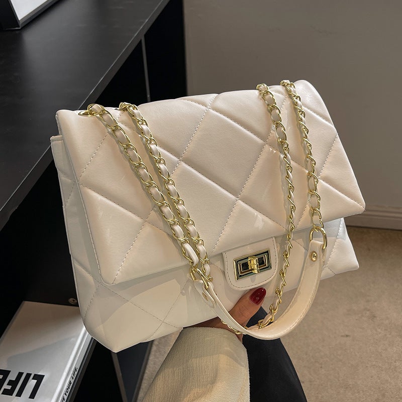 Large Capacity Bag For Women 2023 New Fashion All-Match Rhombus Chain Bag High-Grade Texture Shoulder Messenger Bag - Image 1