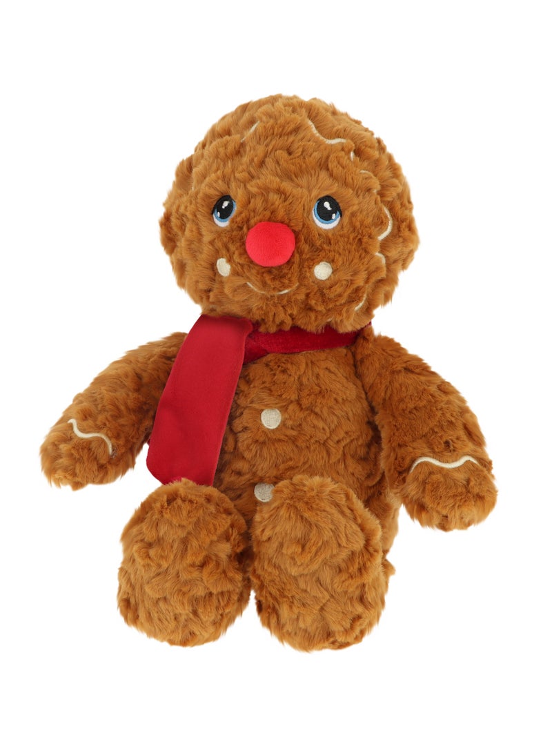 Keel Toys Keeleco Christmas-Themed Collection Gingerbread Man Soft Toy 25cm | Collectable Plush Toy | Stuffed Toy | Gift for Kids and Adults