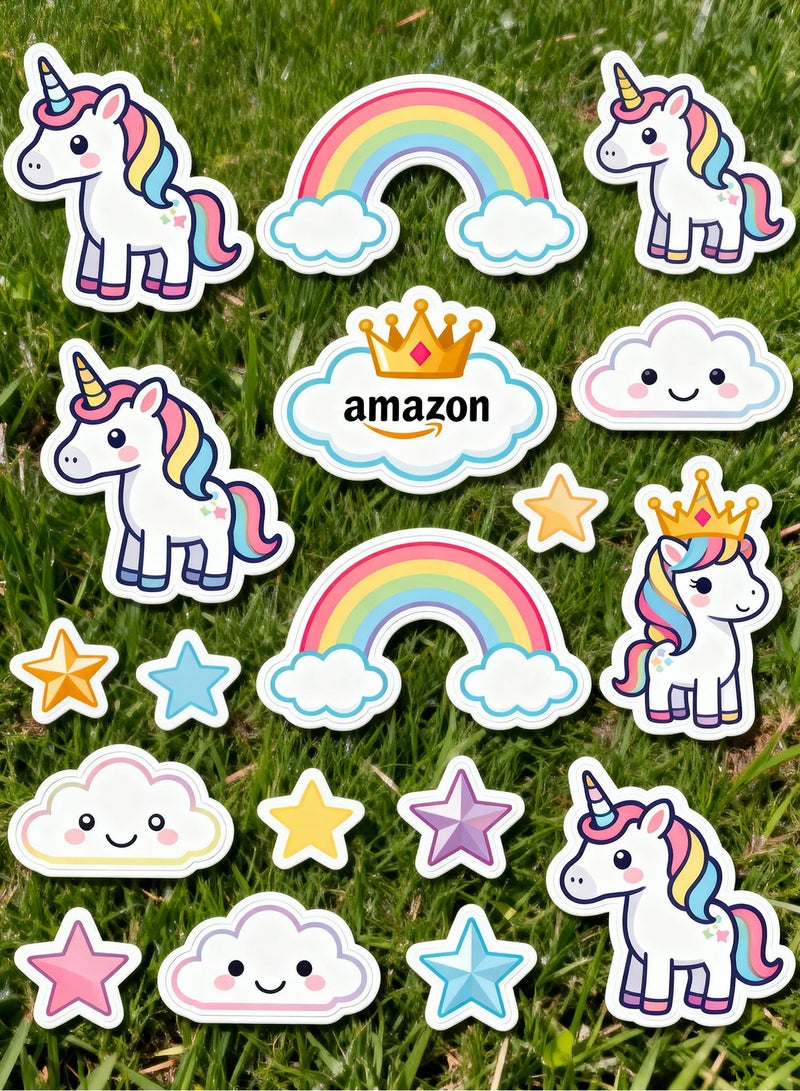 روعة 16 ورق عشوائي ديكور ملصقات مجموعة، DIY ملونة براقة ذاتية لاصقة ملصقات، لطيف ديكور ملصقات بطاقات سكرابوك ديكور الحرف اليدوية للأطفال - Image 3