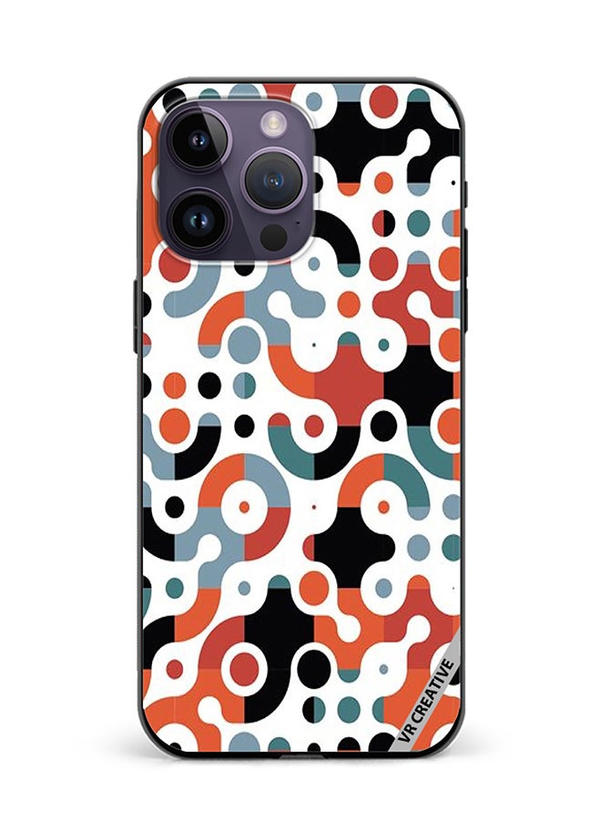 VR CREATIVE Protective Case Cover For Apple iPhone 15 Pro Max Geomatric Pattern Design Multicolour - Image 1