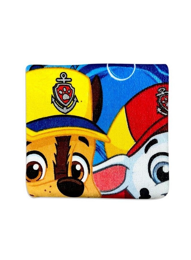 Paw Patrol Chase, Rubble and Marshall Blue Hood with Dog Prints Poncho Hooded Towel - Image 2
