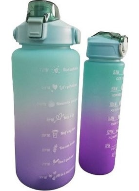 5DM 2-Piece Water Bottle with Motivational Signs - 2000+900 ml Twin Athlete Tritan Water Bottle  - Image 4