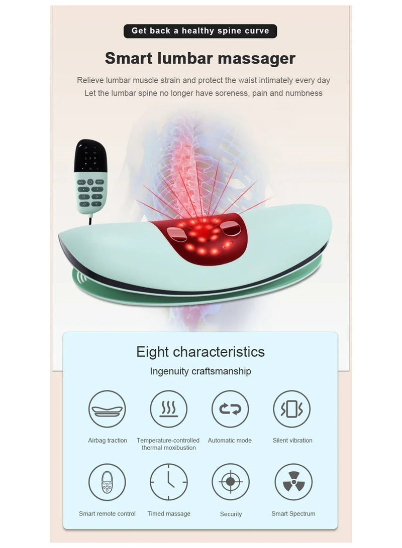 general Intelligent Electric Lumbar Tractor Lumbar Massager Inflatable Back Stretcher Vibration Massage Heat Sciatica Relief - Image 2