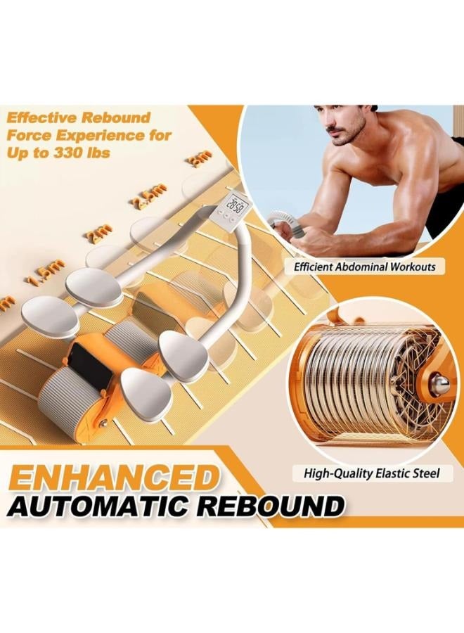 Eoptify Automatic rebound Wheel Roller with Elbow Support abs roller wheel exercise For Strength Training Workout Plank Core Trainer for Men & Women Rebound Wheel abs Roller with Digital Counter - Image 5