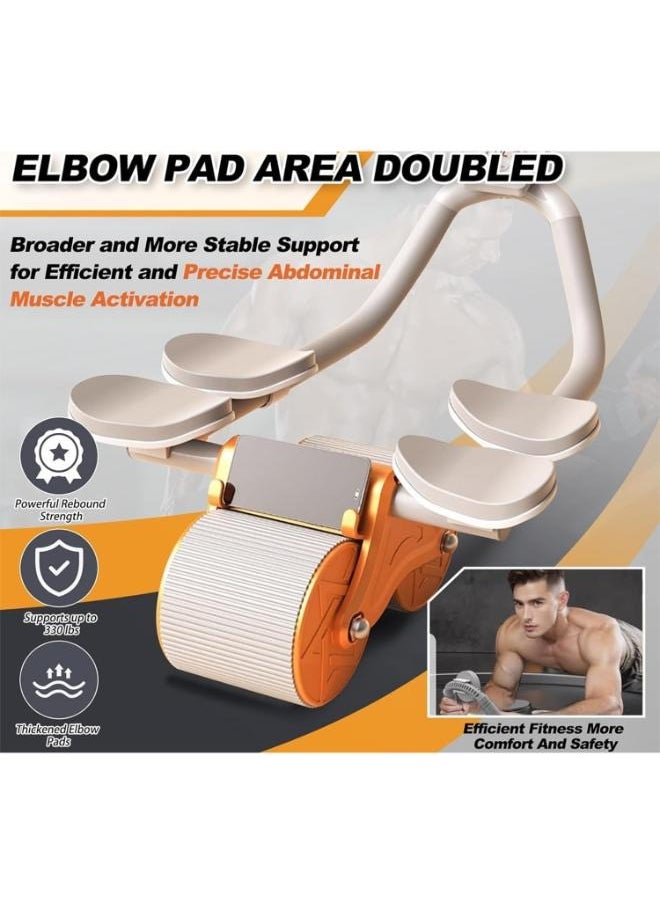 Eoptify Automatic rebound Wheel Roller with Elbow Support abs roller wheel exercise For Strength Training Workout Plank Core Trainer for Men & Women Rebound Wheel abs Roller with Digital Counter  - Image 3