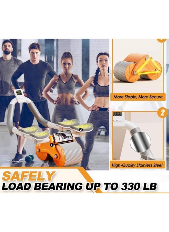 Eoptify Automatic rebound Wheel Roller with Elbow Support abs roller wheel exercise For Strength Training Workout Plank Core Trainer for Men & Women Rebound Wheel abs Roller with Digital Counter  - Image 5