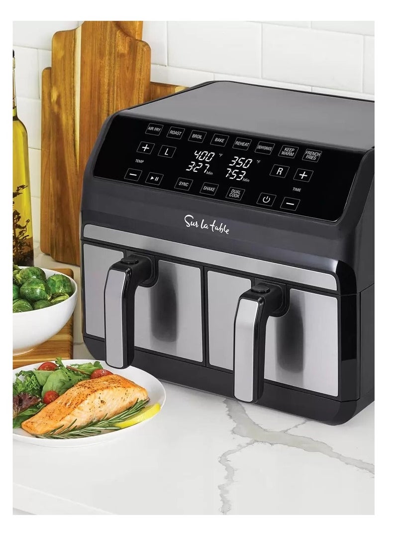 Sur La Table - Dual Basket Air Fryer With 7 Functions, 7.57L, 1700W - Image 1