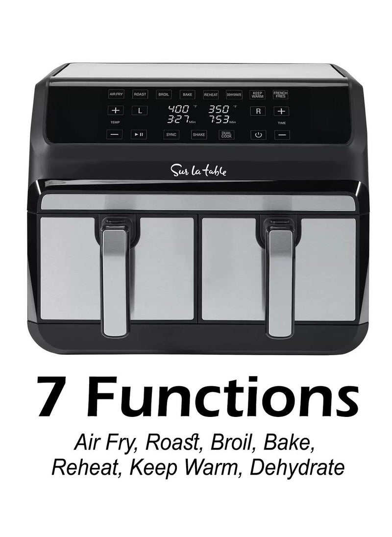 Sur La Table - Dual Basket Air Fryer With 7 Functions, 7.57L, 1700W - Image 1