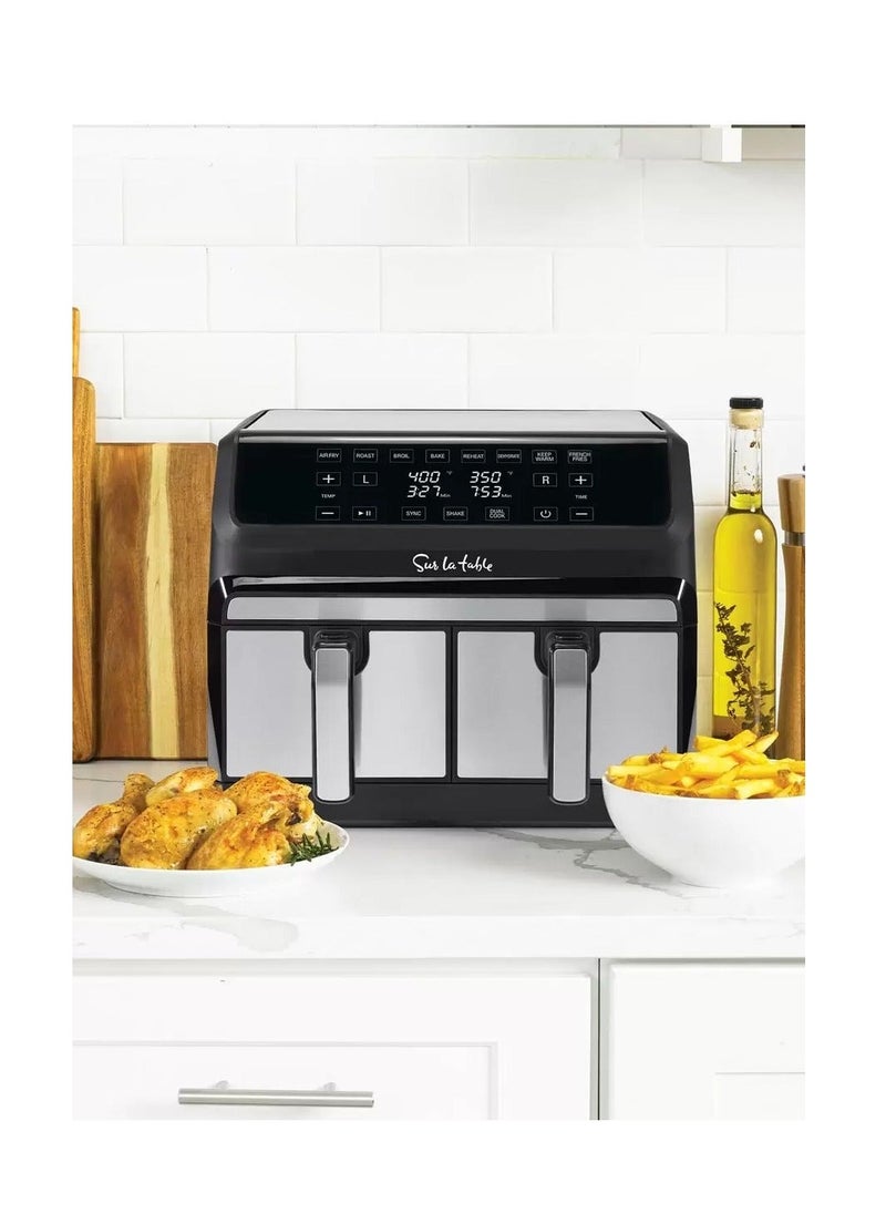 Sur La Table - Dual Basket Air Fryer With 7 Functions, 7.57L, 1700W - Image 1