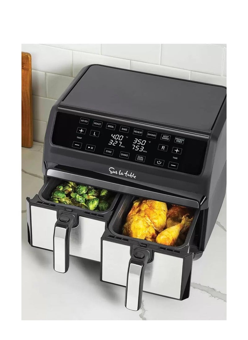 Sur La Table - Dual Basket Air Fryer With 7 Functions, 7.57L, 1700W - Image 1