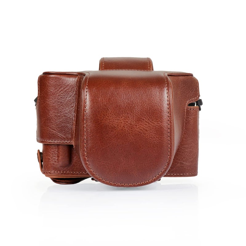 MegaGear MG2010 Ever Ready Genuine Leather Camera Case Compatible with Nikon Z fc (Brown) - Image 2