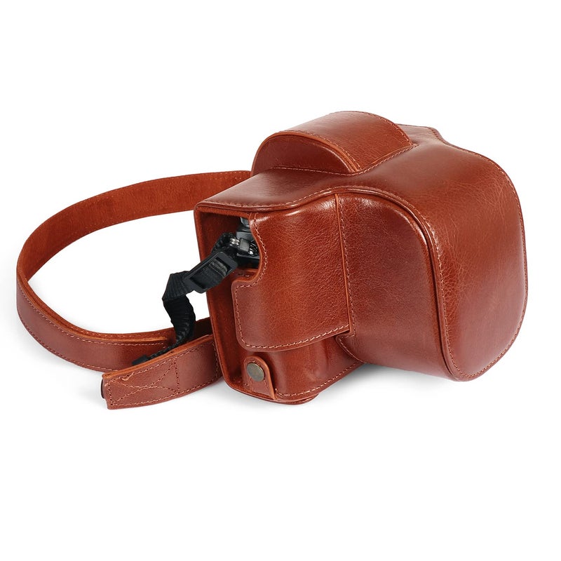 MegaGear MG2010 Ever Ready Genuine Leather Camera Case Compatible with Nikon Z fc (Brown) - Image 1