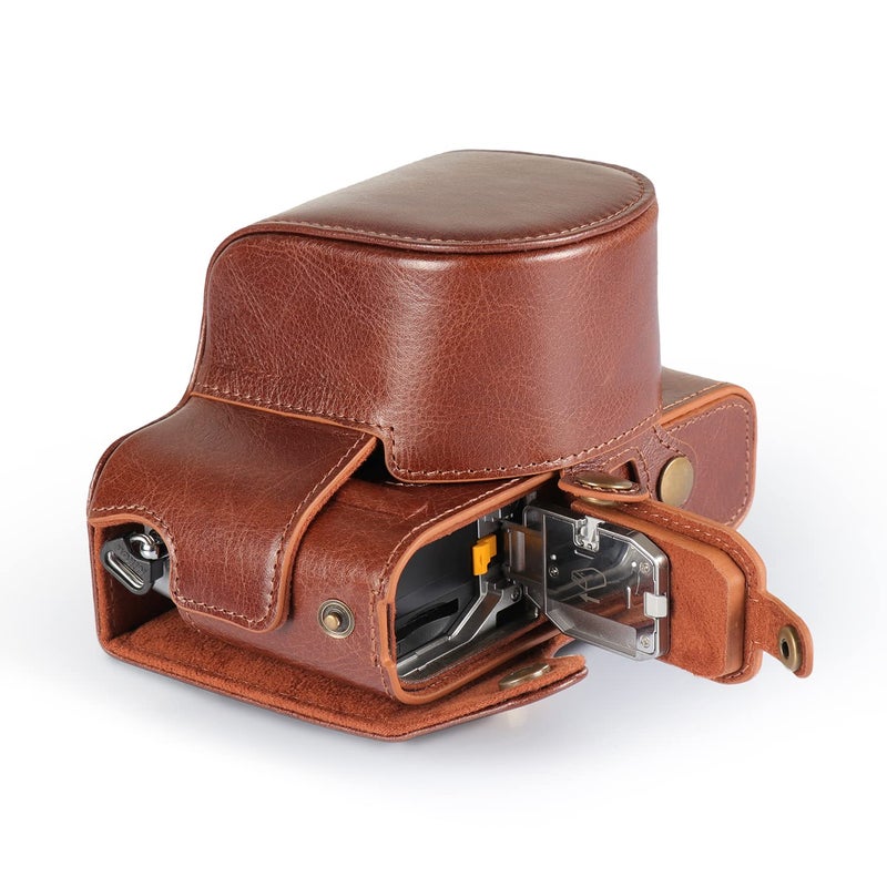 MegaGear MG2010 Ever Ready Genuine Leather Camera Case Compatible with Nikon Z fc (Brown) - Image 4