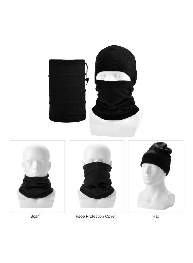 MUNTAQI 2-Piece Winter Warm Thick Fleece Hat and Long Scarf Set for Motorcycle, Cycling - Image 4