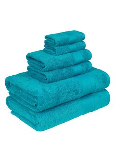 Trident Trident Soft Comfort Air Rich Towels for Bath, 100% Cotton Towel, Super Soft, Highly Absorbent, 6 Pieces Towel Set, 500 GSM - Teal  - Image 2